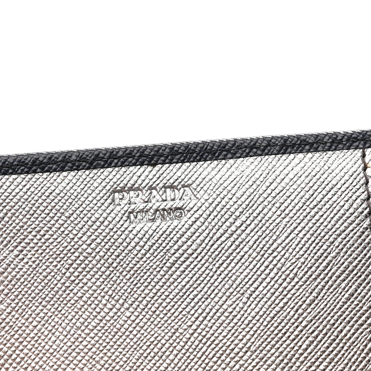 Saffiano Metal Continental Flap Wallet Baltico Argento