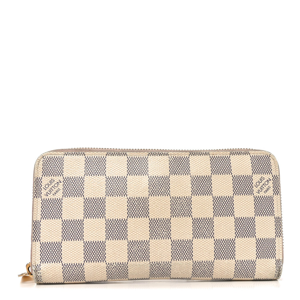 Damier Azur Zippy Wallet Rose Ballerine