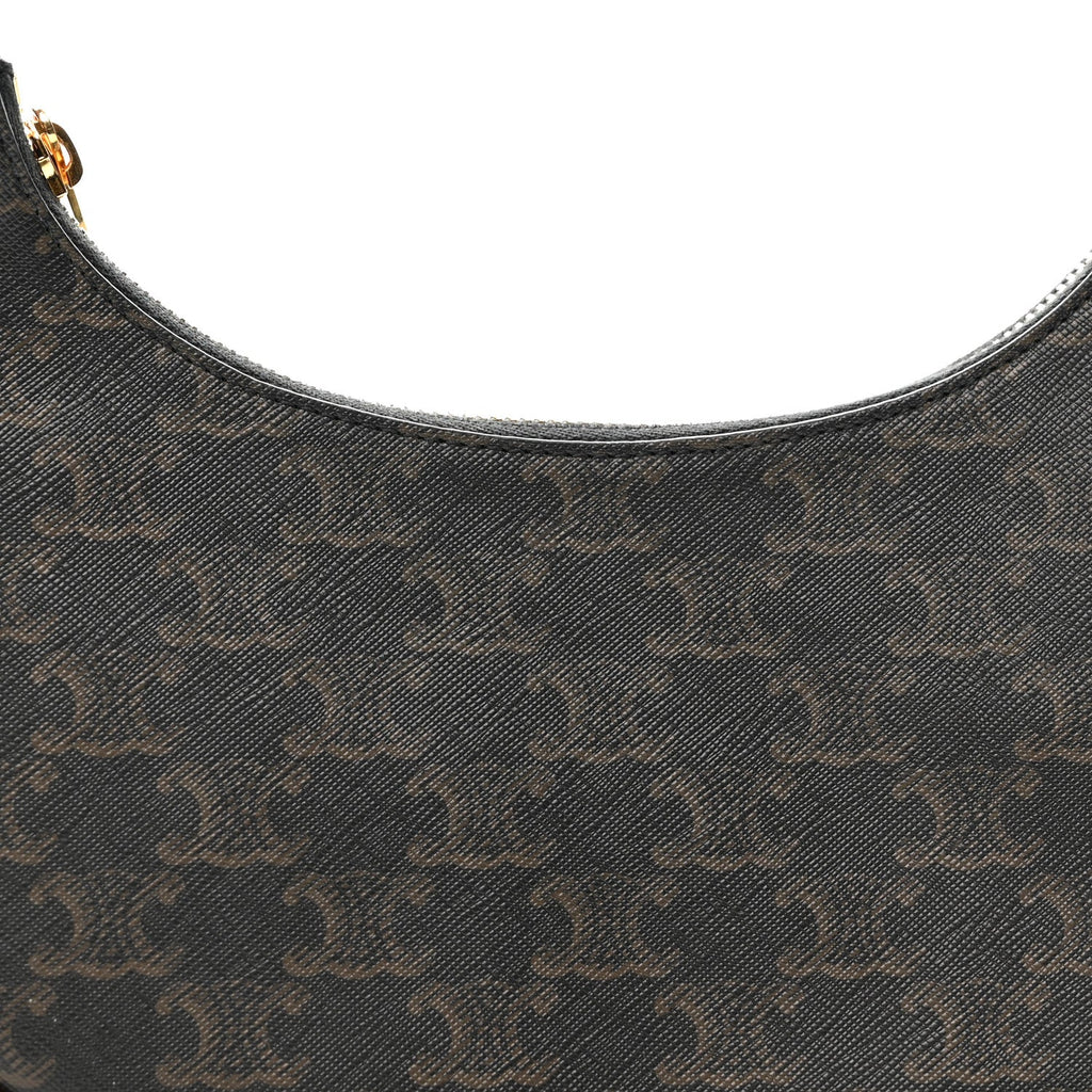 Triomphe Canvas Calfskin Ava Shoulder Bag Tan