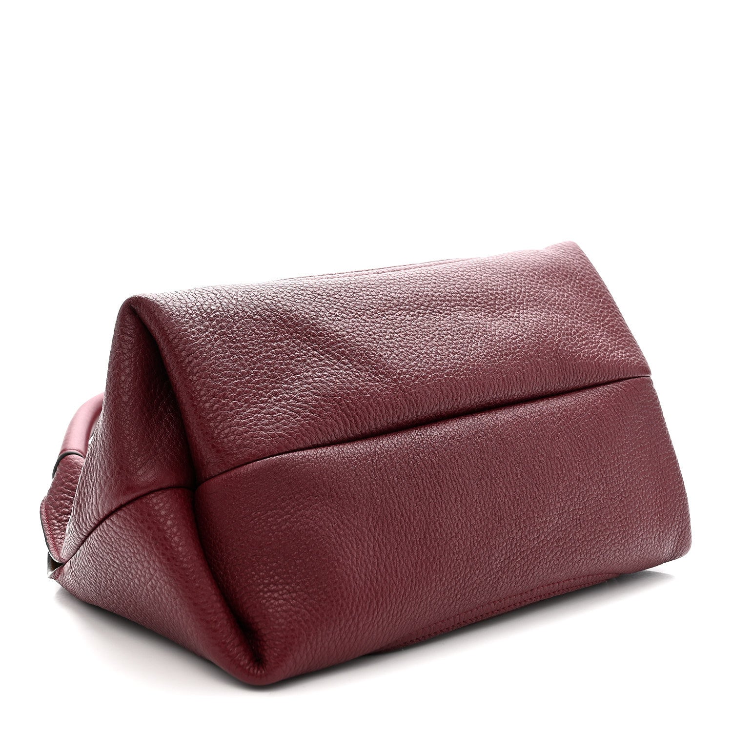 Grained Calfskin Softbit Medium Shoulder Bag Rosso Ancora