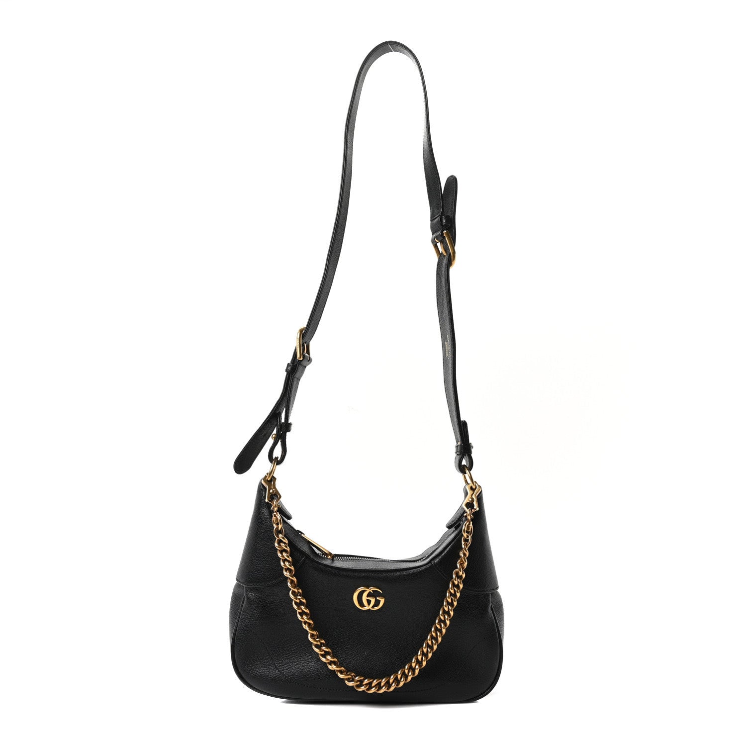 Goatskin Small Aphrodite Shoulder Bag Black