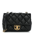 Lambskin Quilted Mini Flap Black