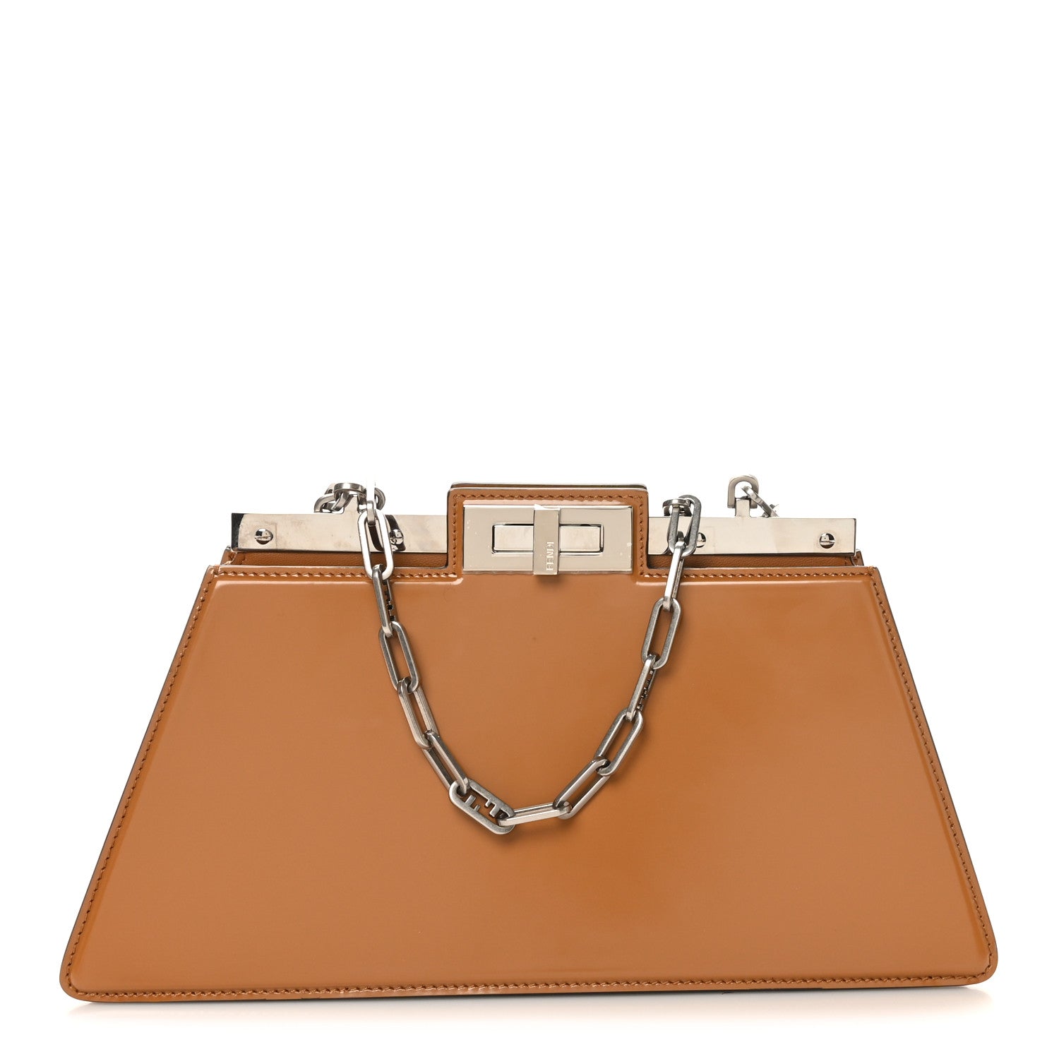 Patent Peekaboo Cut Caramello