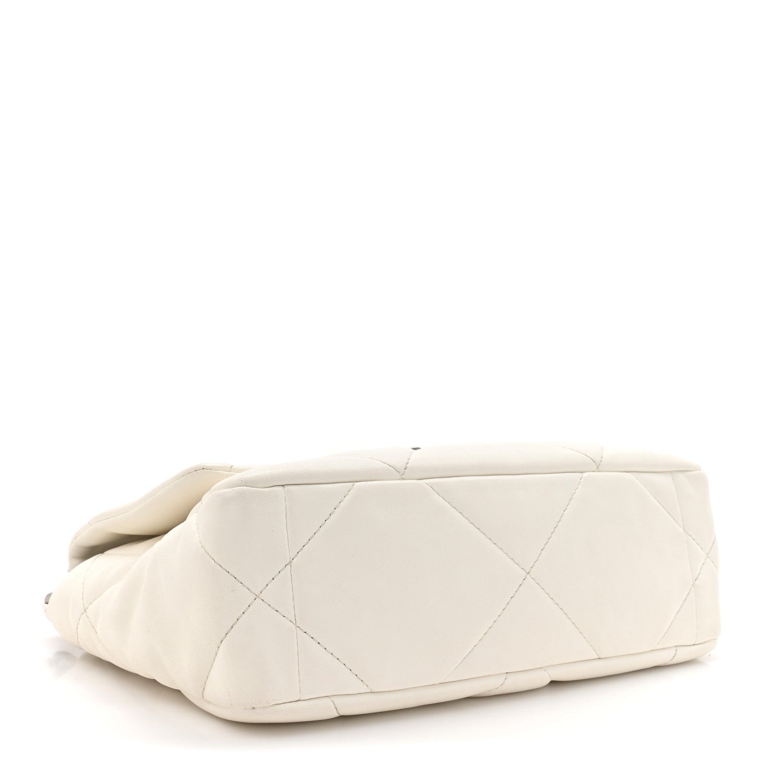 Lambskin Quilted Medium Chanel 19 Flap White