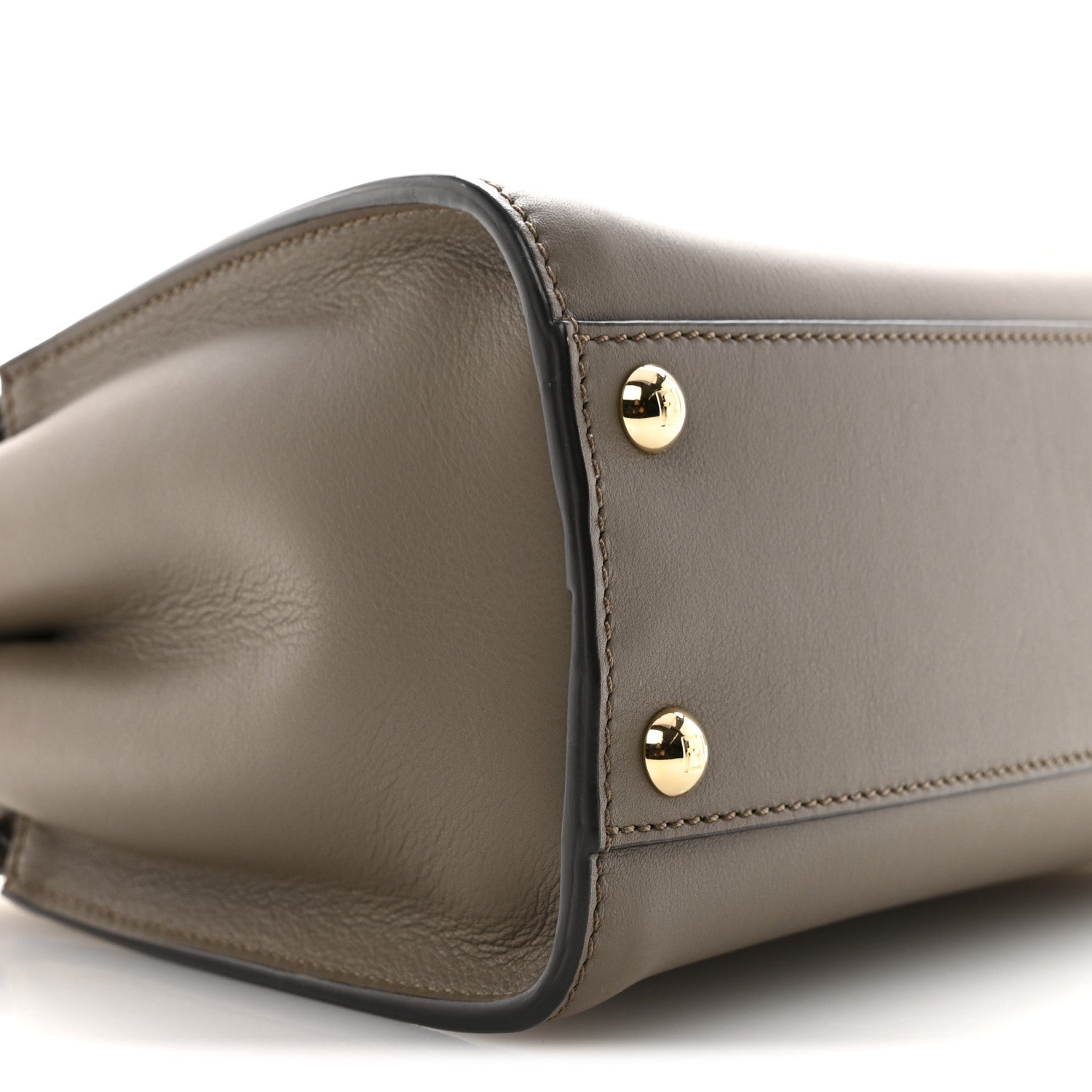 Vitello Seta Canvas FF Embroidered Mini Peekaboo Iconic Satchel Tartufo