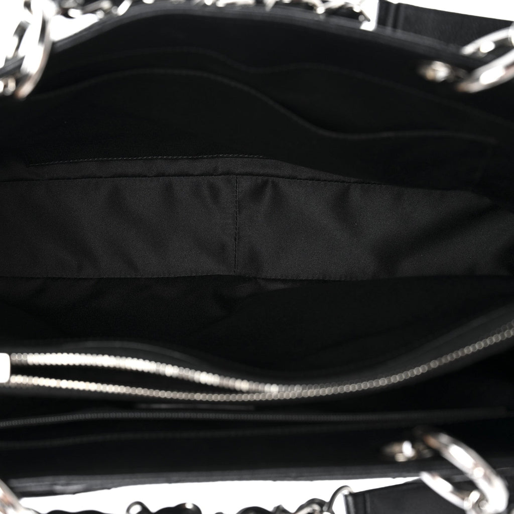 Caviar Quilted Grand Shopping Tote GST Black