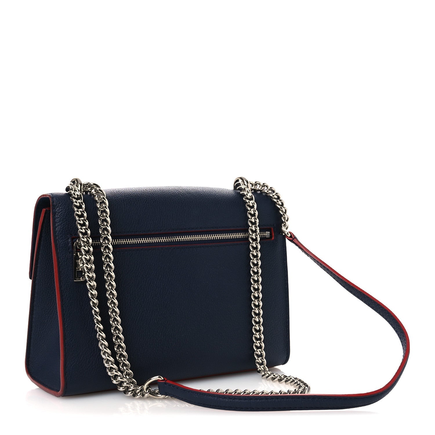 Soft Calfskin Mylockme Chain Bag BB Marine Rouge