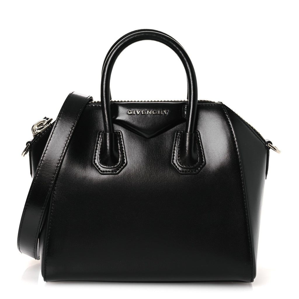 Shiny Lord Calfskin Mini Antigona Black