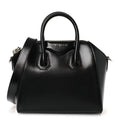 Shiny Lord Calfskin Mini Antigona Black