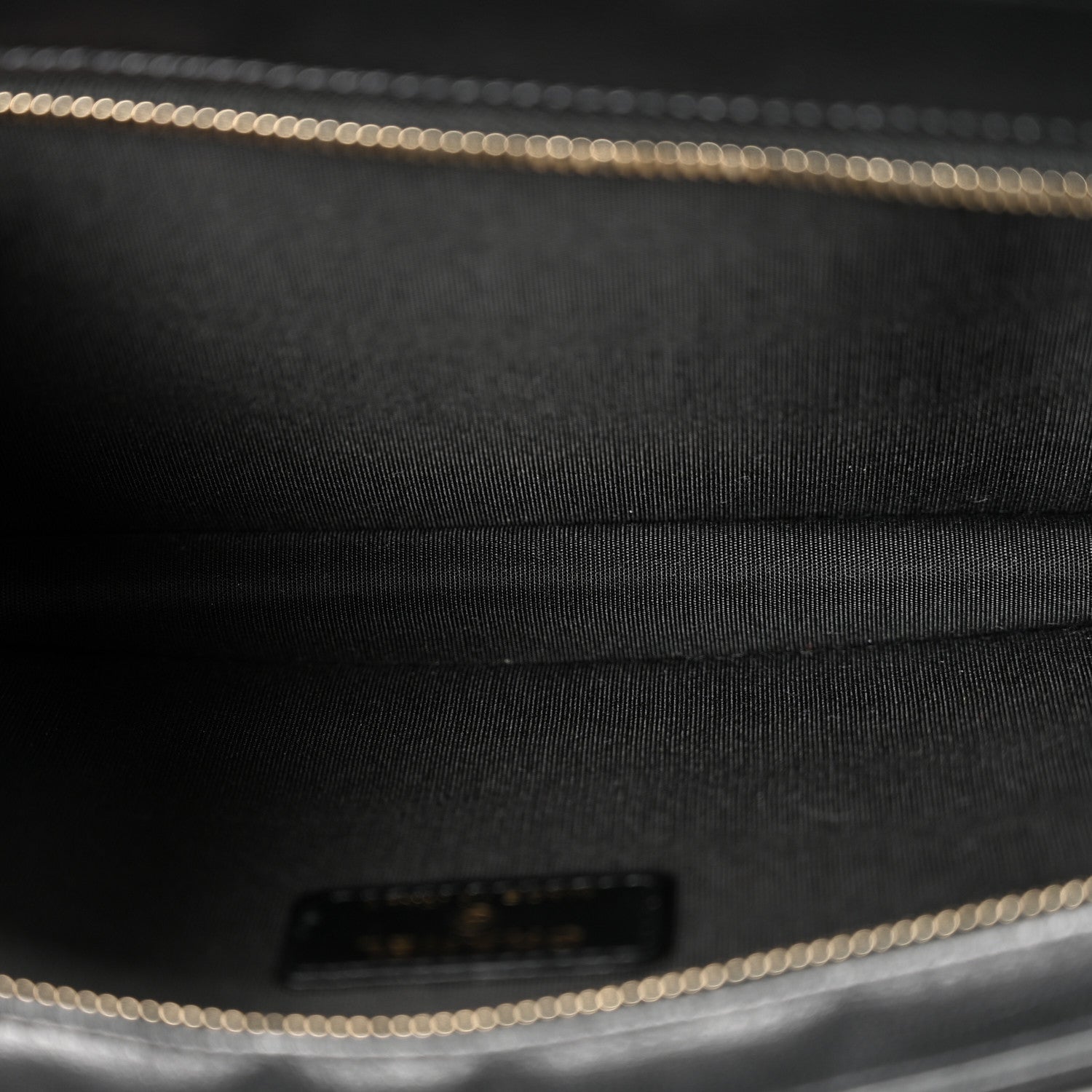 Lambskin Quilted Front Pocket Clutch With Chain Black