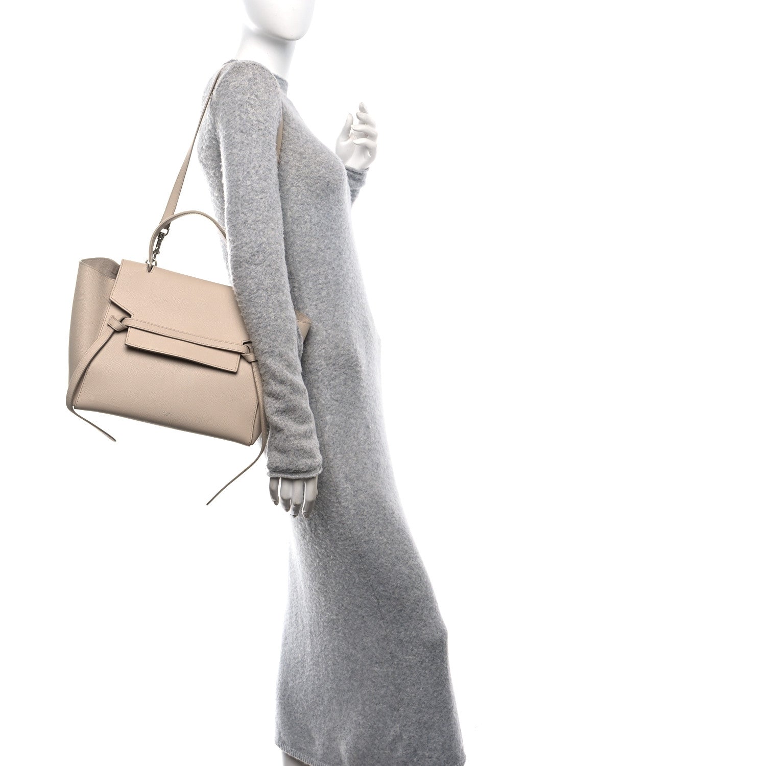 Grained Calfskin Mini Belt Bag Light Taupe