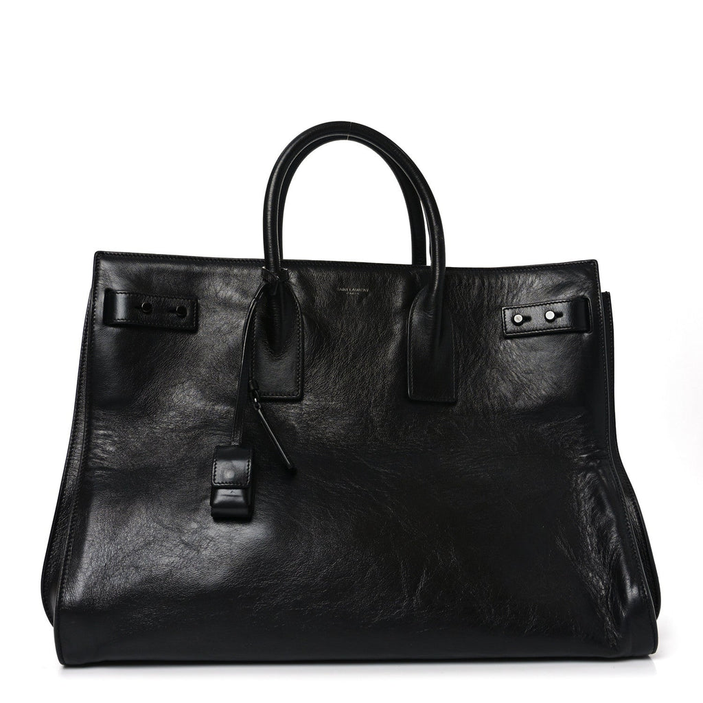 Textured Patent Large Souple Sac De Jour Black