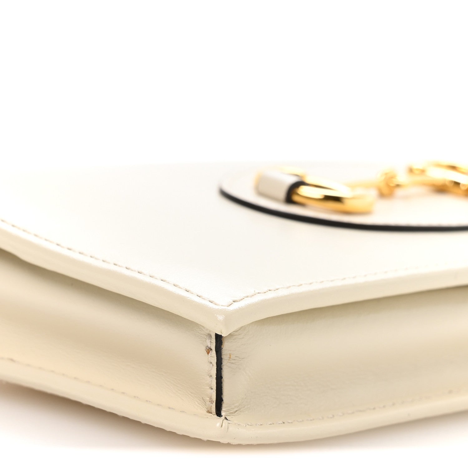 Boarded Plutone Calfskin Horsebit 1955 Wallet On Chain Mystic White