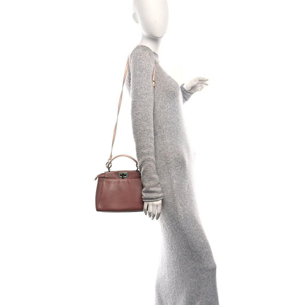 Nappa Colorblock Mini Peekaboo Iconic Satchel English Rose Plaster Oxigen