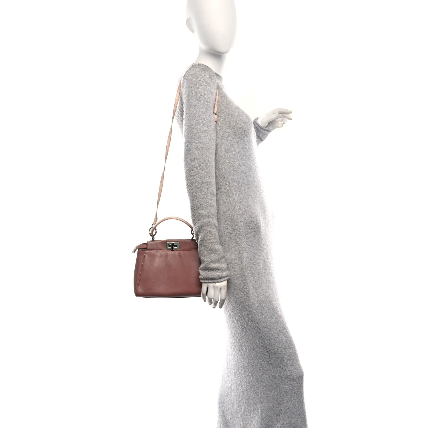 Nappa Colorblock Mini Peekaboo Iconic Satchel English Rose Plaster Oxigen