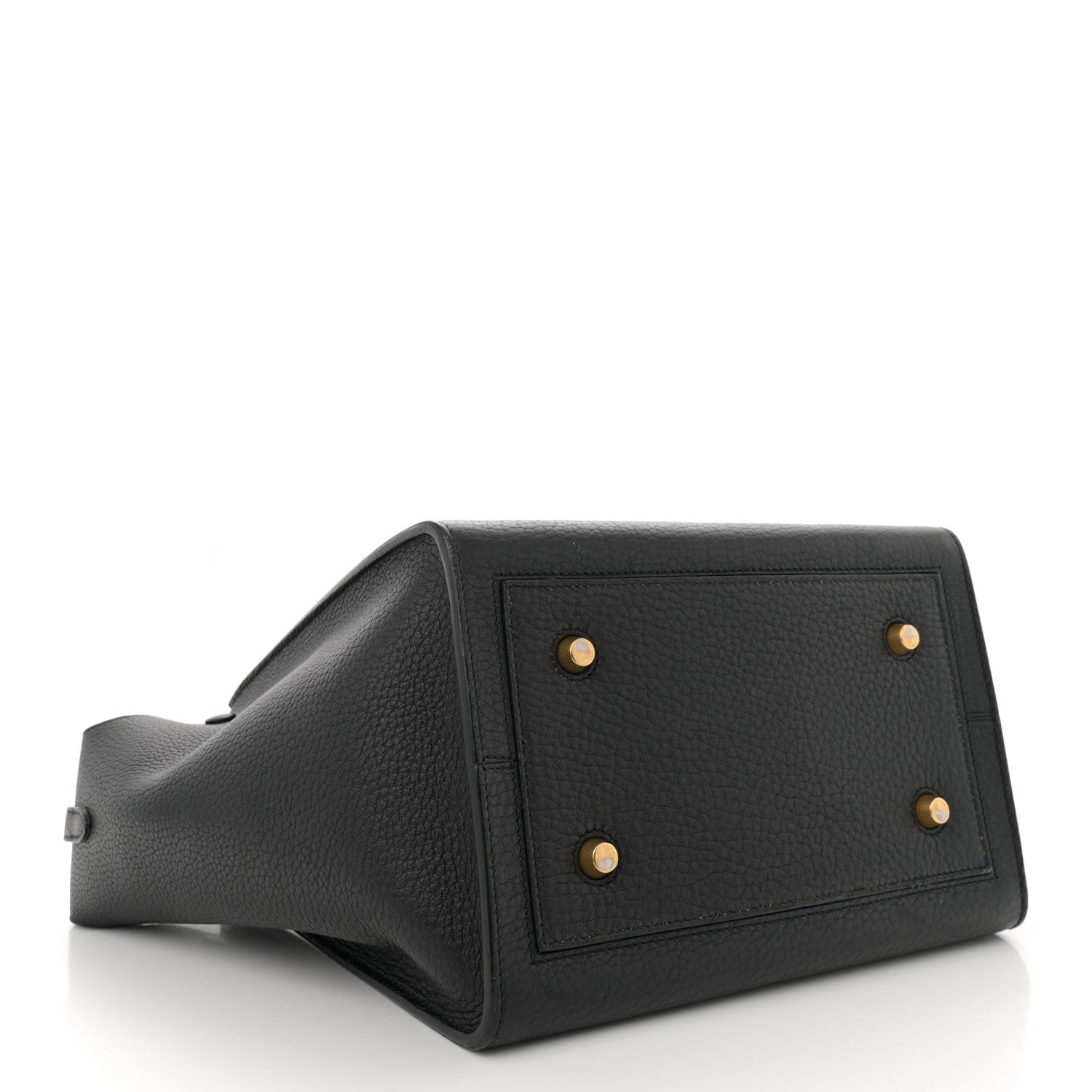 Crisped Calfskin Mini Tie Knot Tote Black