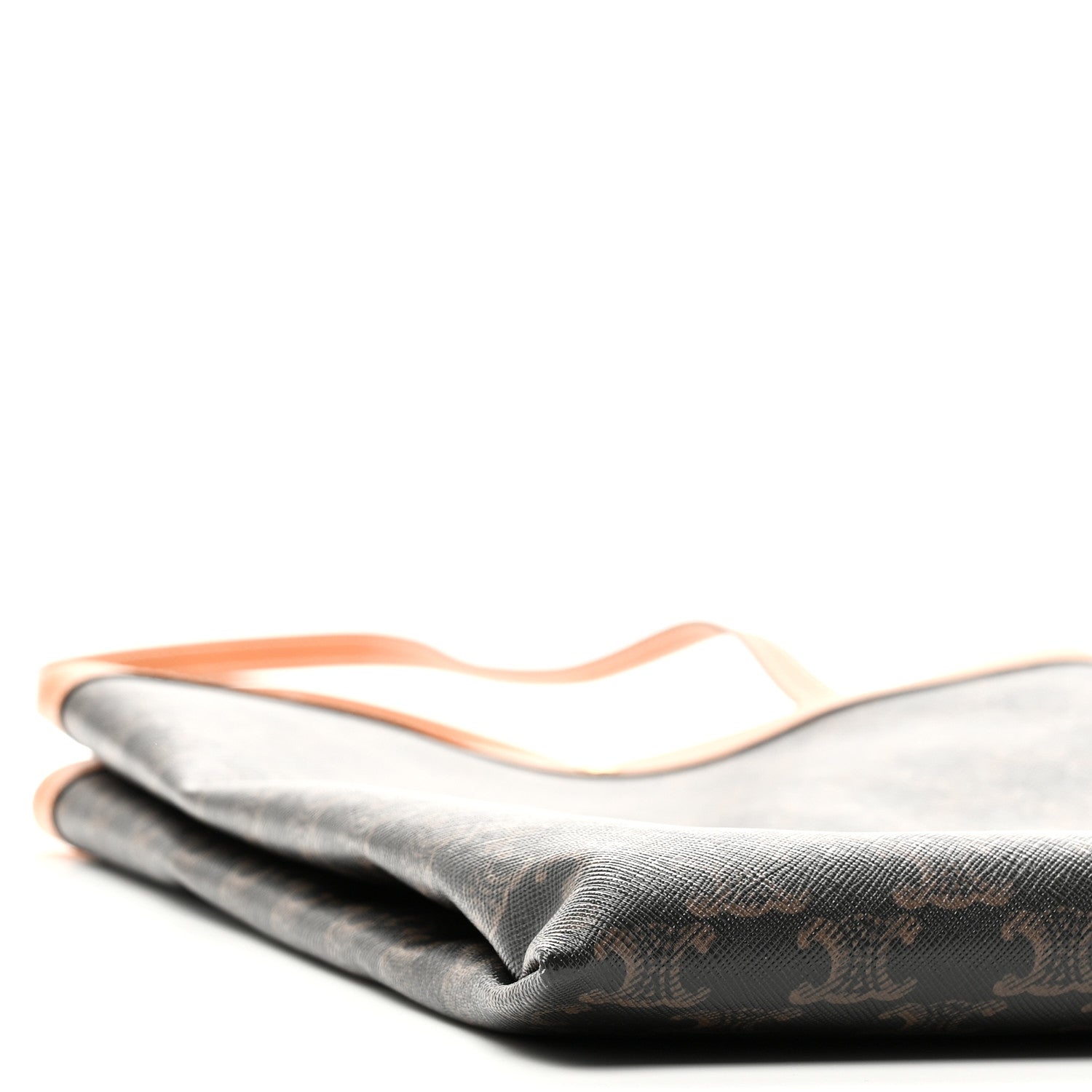 Triomphe Canvas Calfskin Flat Shopper Tote Honey