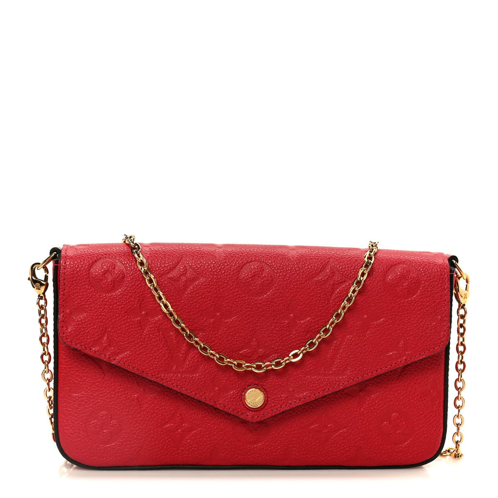 Empreinte Pochette Felicie Chain Wallet Scarlet