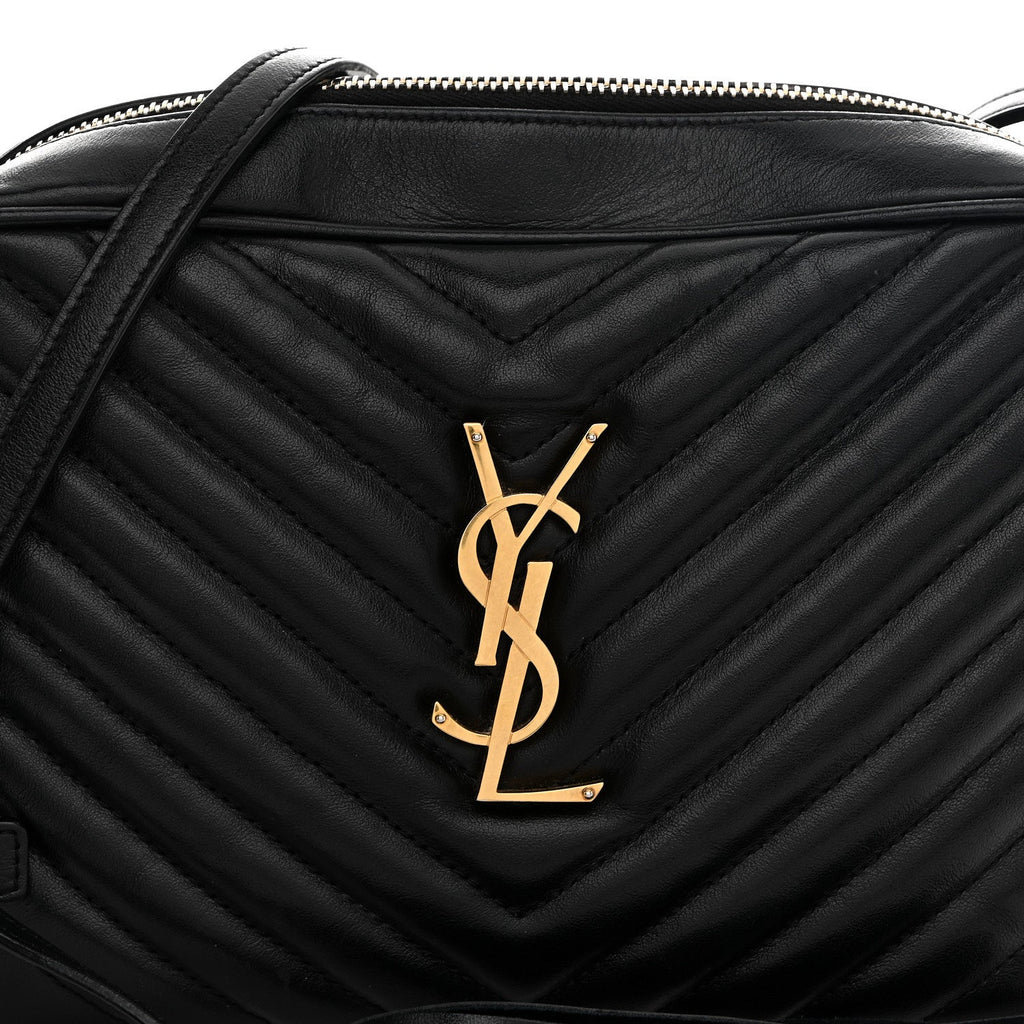 Calfskin Matelasse Monogram Lou Camera Bag Black