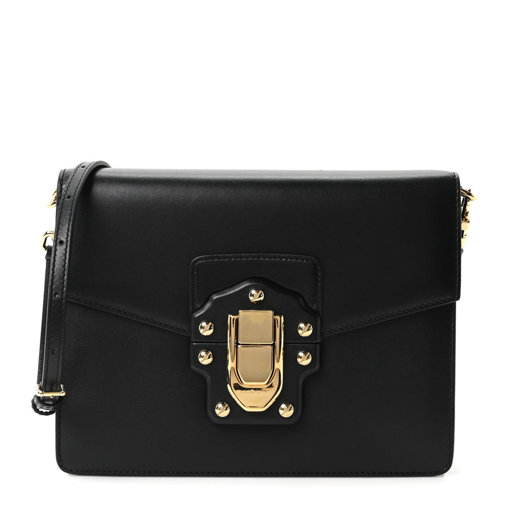 Calfskin Lucia Shoulder Bag Black