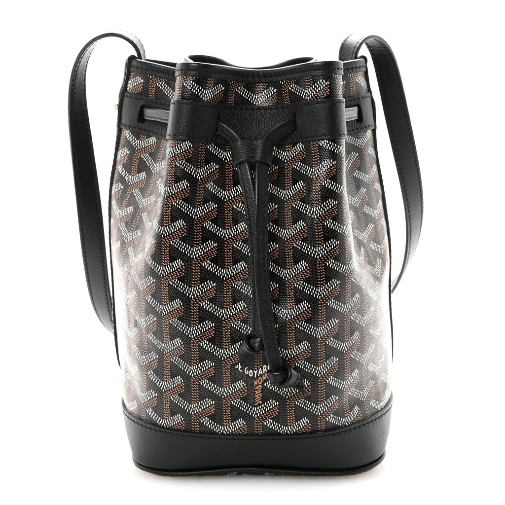 Goyardine Petit Flot Bucket Bag PM Black