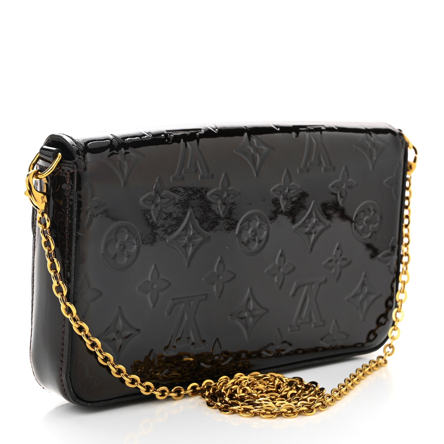 Vernis Pochette Felicie Chain Wallet Amarante