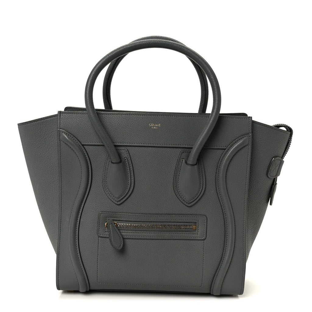 Baby Drummed Calfskin Micro Luggage Kohl