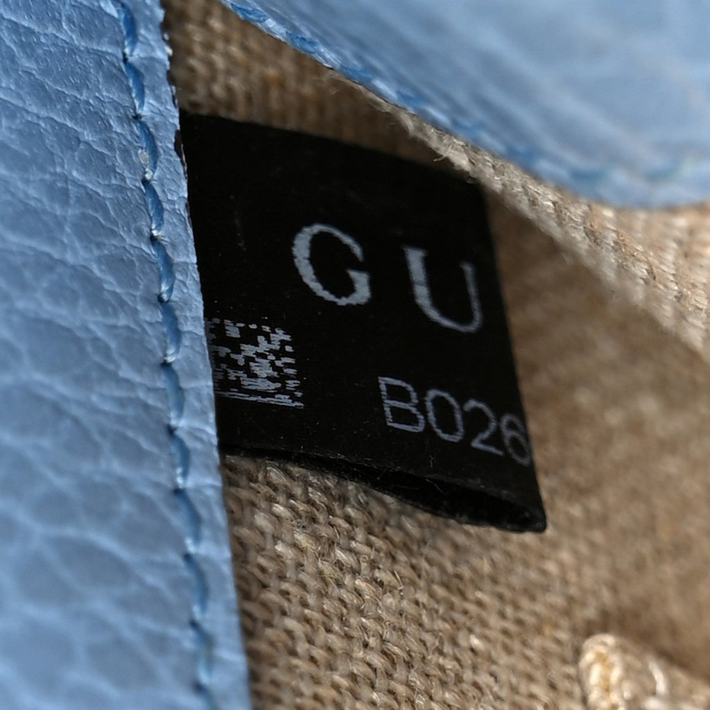 Dollar Calfskin Small Interlocking G Shoulder Bag Mineral Blue