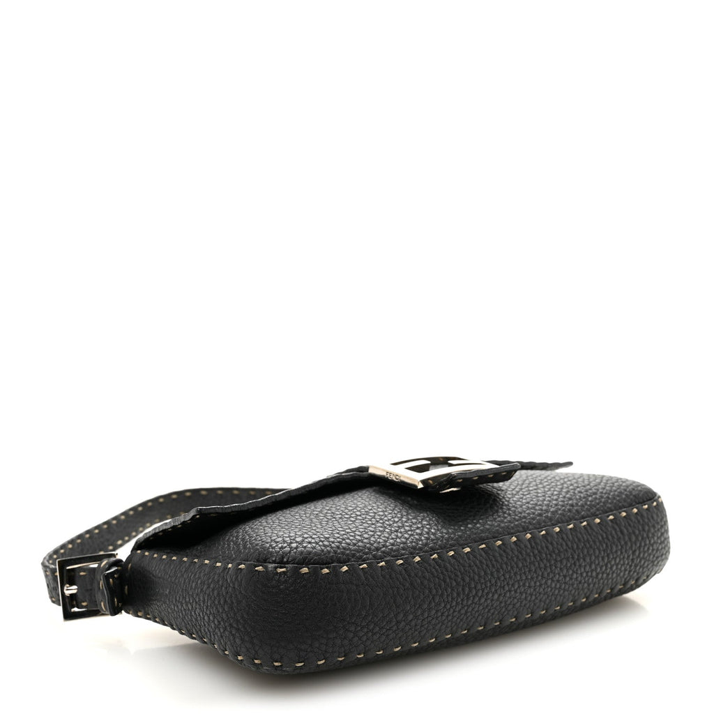 Calfskin Romano Selleria Baguette Black