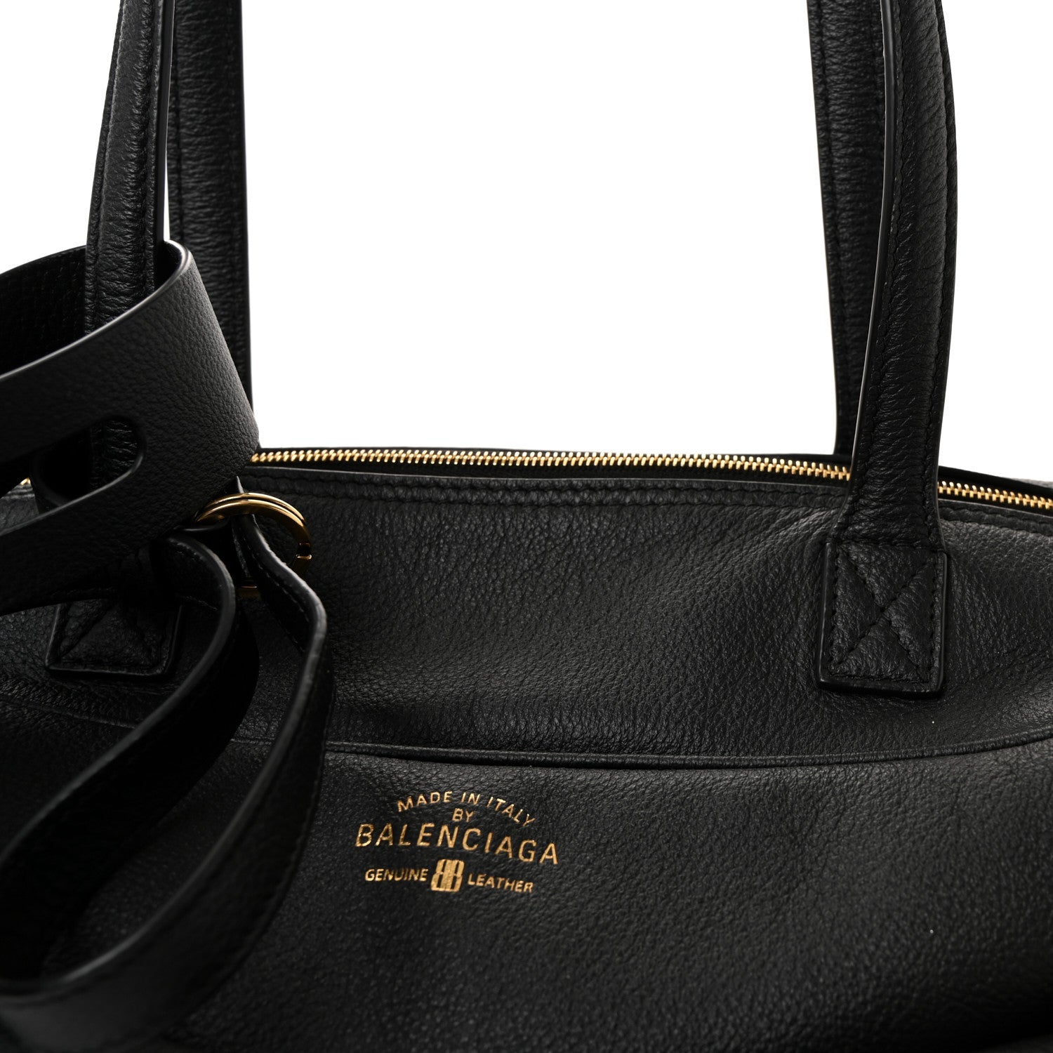 Grained Calfskin Medium Carrie Bowling Bag Black