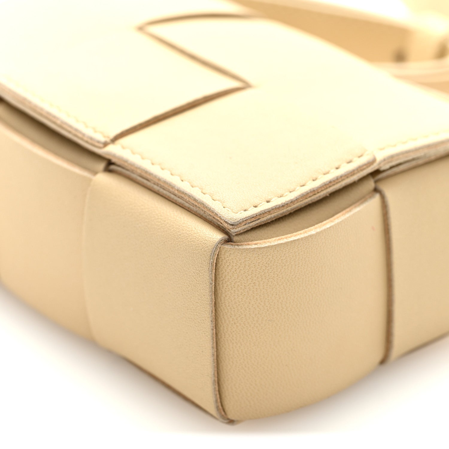 Lambskin Maxi Intrecciato Extra Mini Cassette Crossbody Bag  Porridge