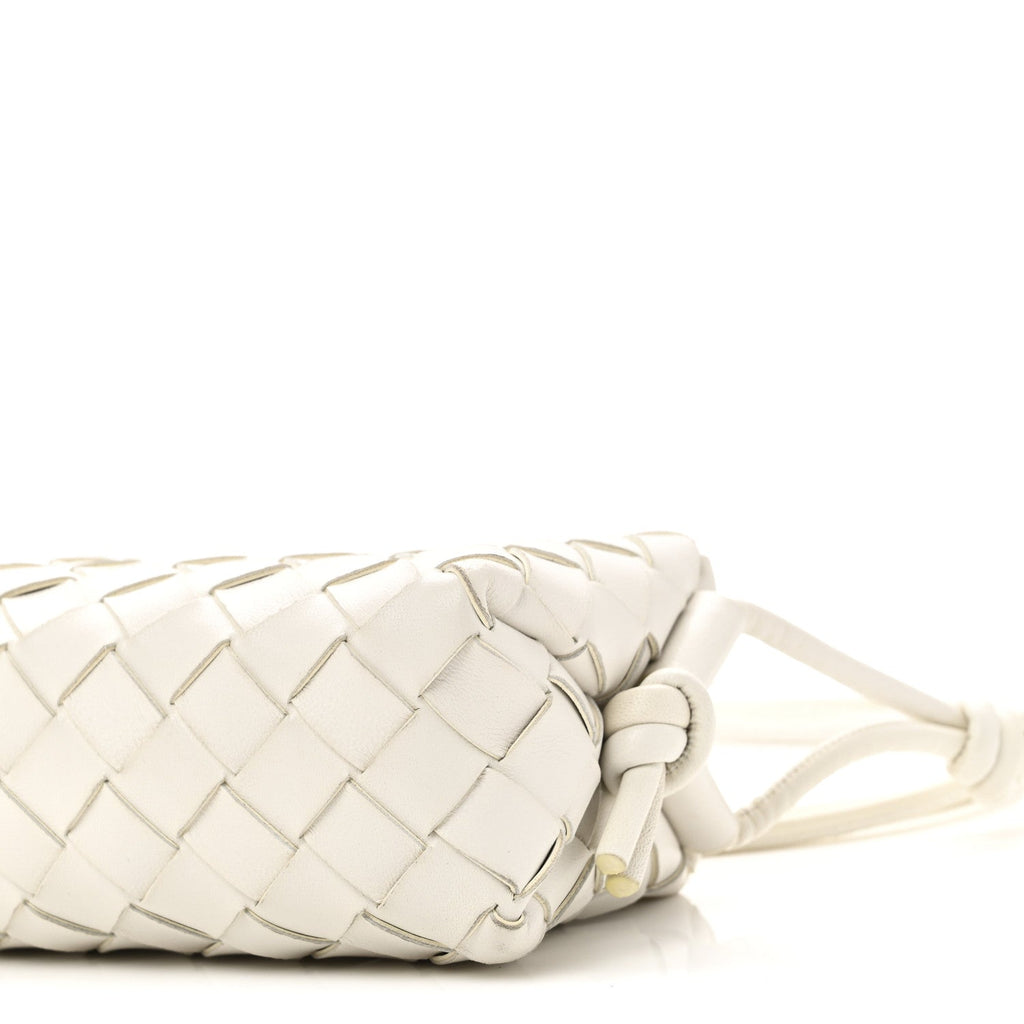 Nappa Intrecciato Mini Loop Camera Bag White