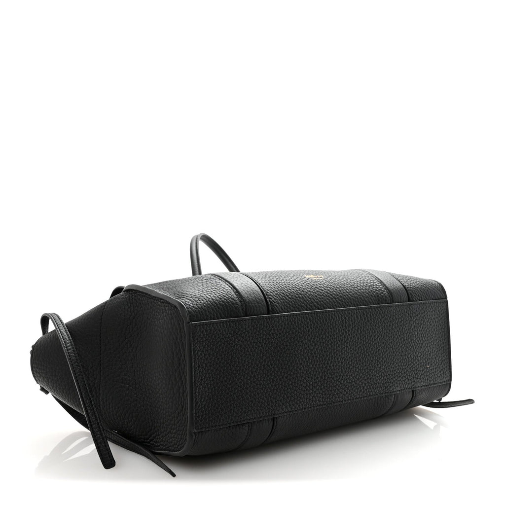 Heavy Grain Small Soft Bayswater Satchel Black