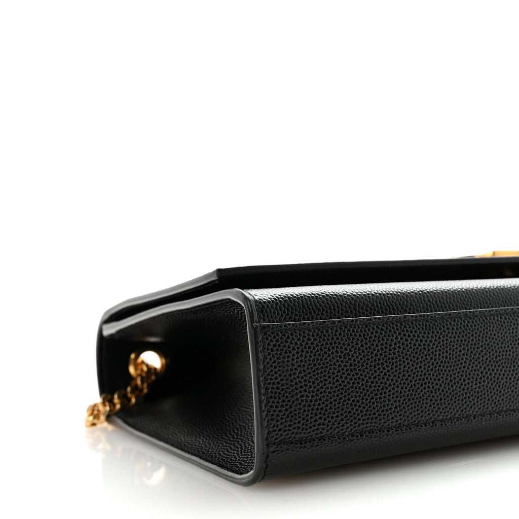 Grain De Poudre Medium Classic Monogram Kate Satchel Black