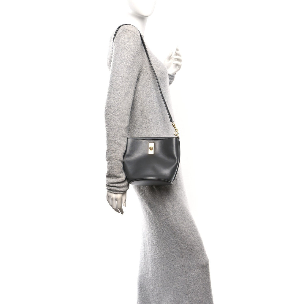 Smooth Calfskin Teen Bucket 16 Grey