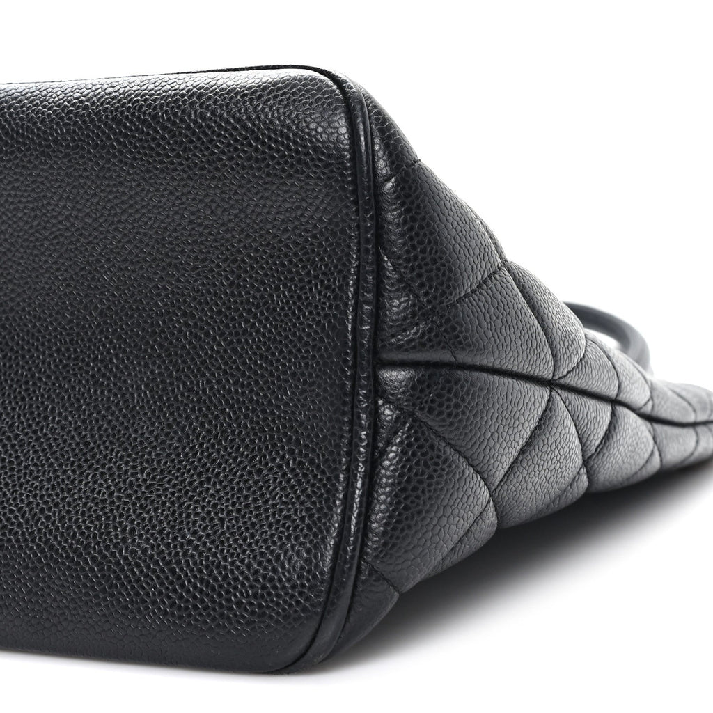 Caviar Quilted Medallion Tote Black