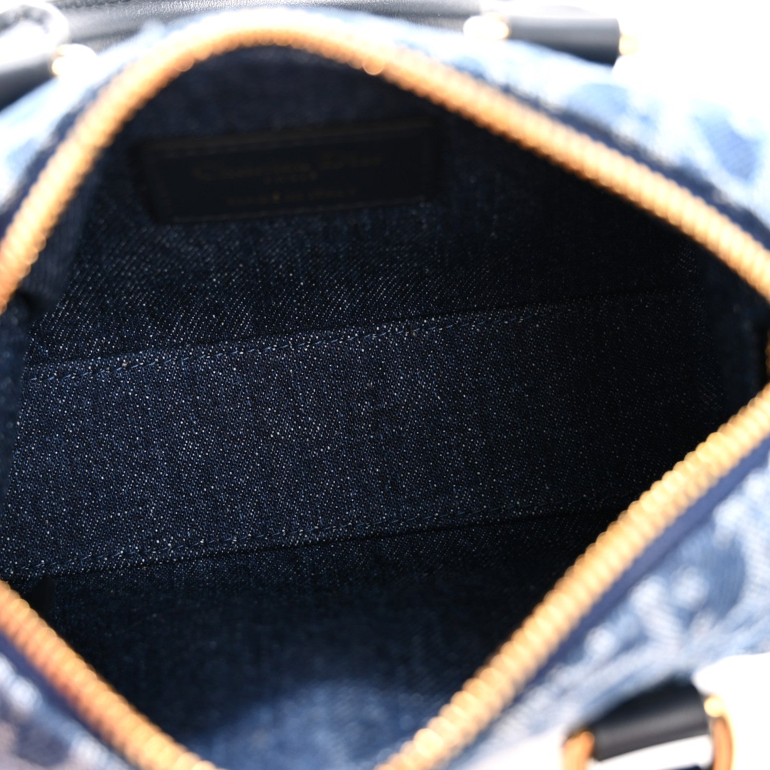 Denim Oblique Nano Groove 17 Bag Blue