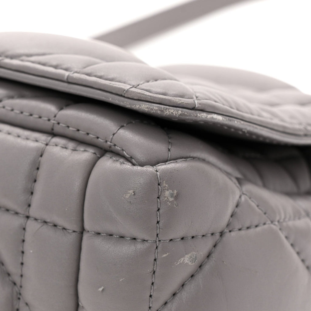 Calfskin Macrocannage Medium Caro Bag Iron Grey