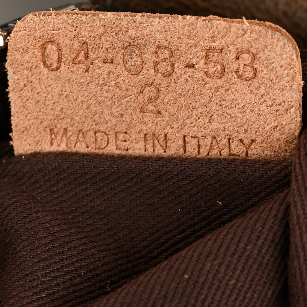 Snakeskin Grained Calfskin Chevron Paddington Brown