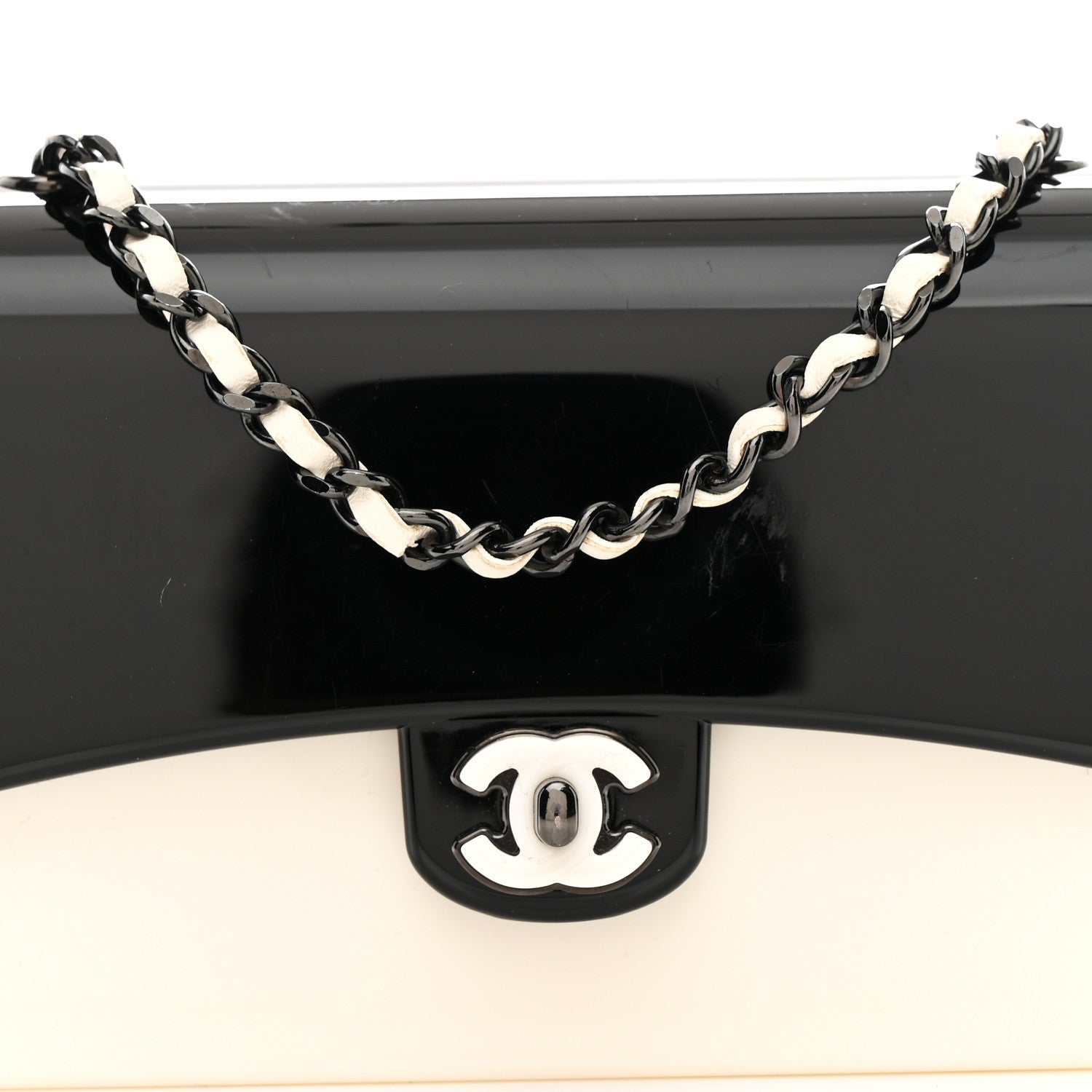 Plexiglass Plexi Coco Bag Black White