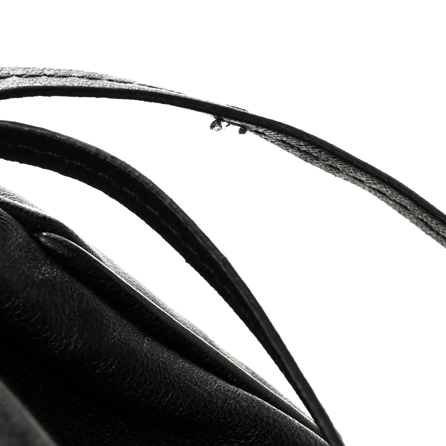 Calfskin Rockstud Drawstring Pouch Black