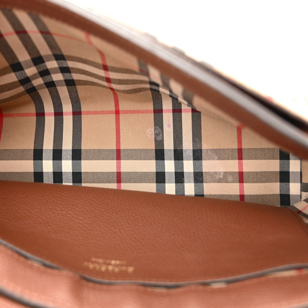 Calfskin Vintage Check Note Crossbody Bag Tan
