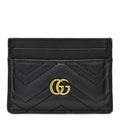 Calfskin Matelasse GG Marmont  Holder Black