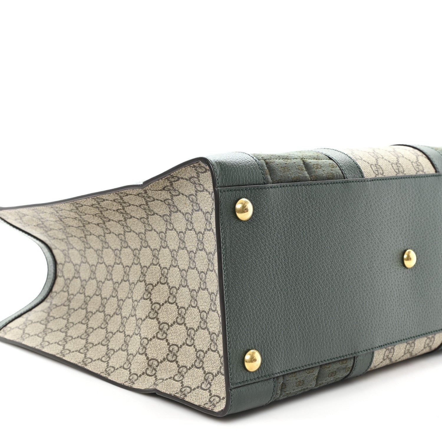 Monogram GG Mignon Textured Dollar Calfskin GG Supreme Monogram Quilted Mini GG Large Tote Bag Green Beige Ebony