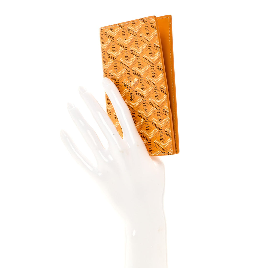 Goyardine Passport Wallet Yellow