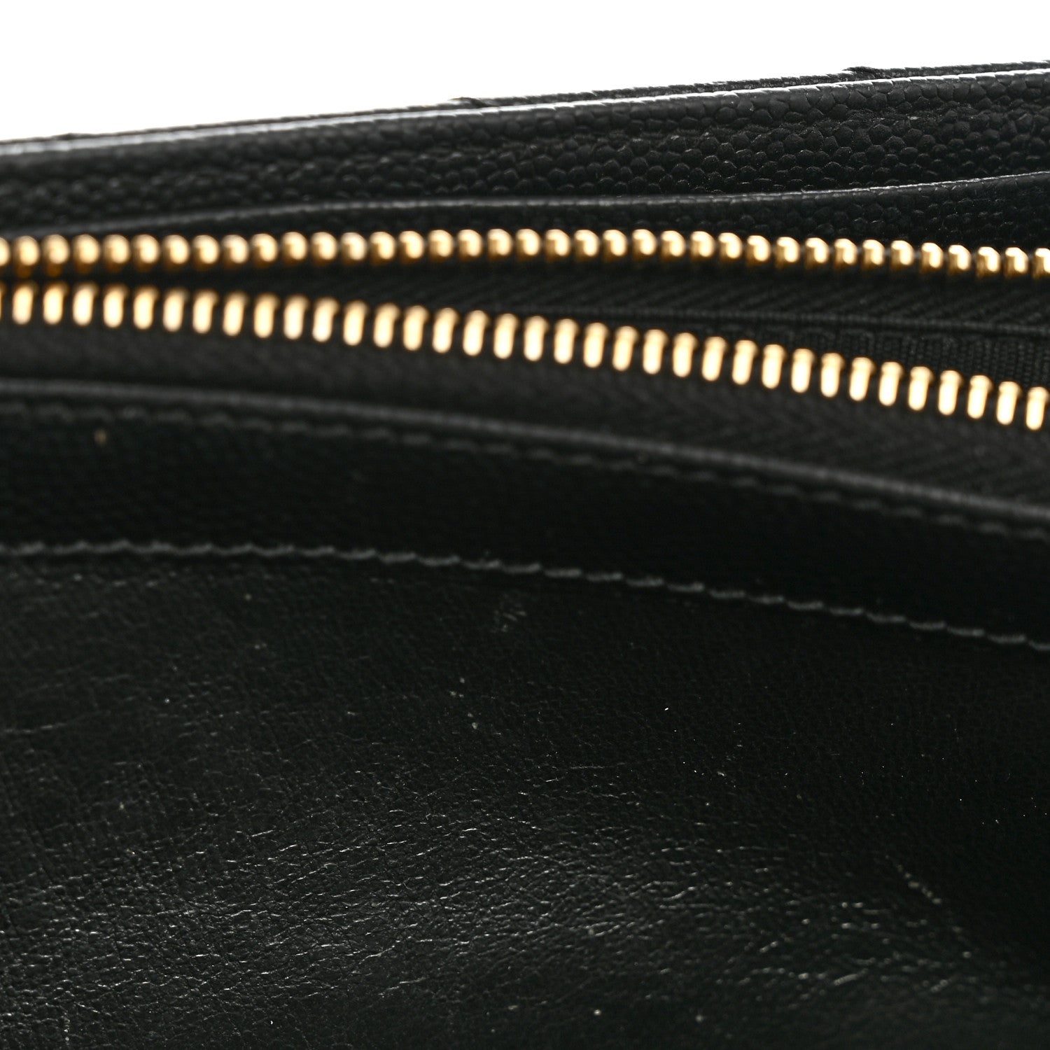 Grain De Poudre Matelasse Chevron Monogram Flap Wallet Black