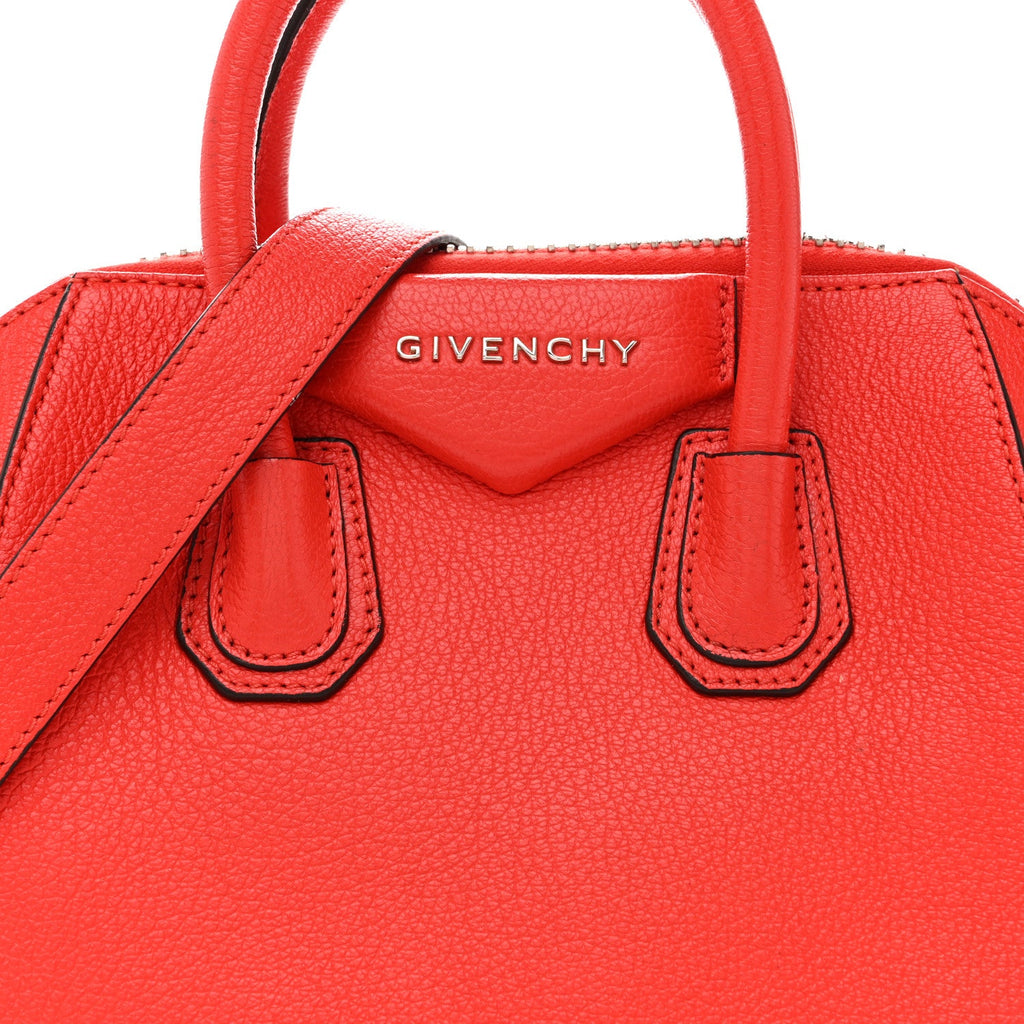Sugar Goatskin Mini Antigona Pop Red