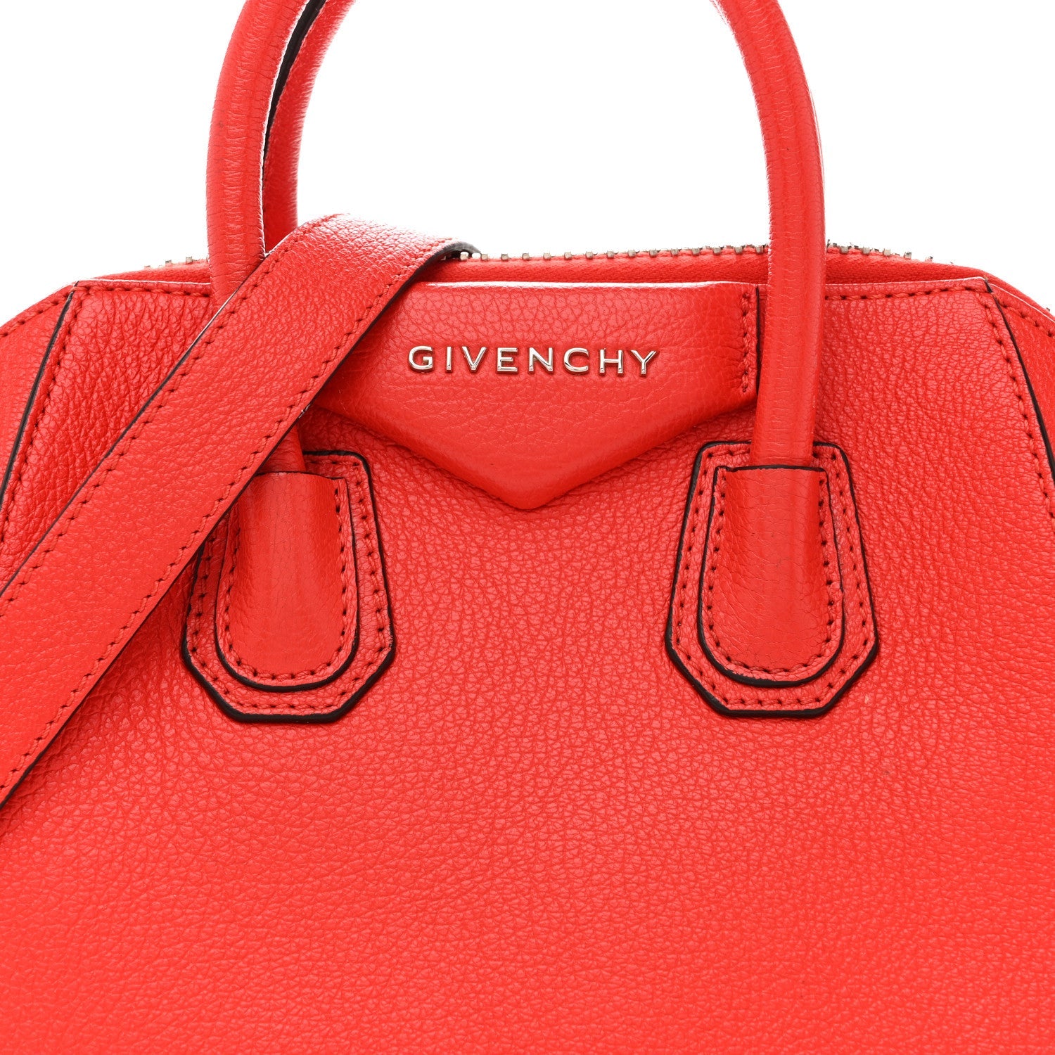 Sugar Goatskin Mini Antigona Pop Red