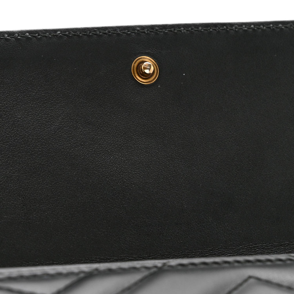 Calfskin Matelasse GG Marmont Continental Wallet Black