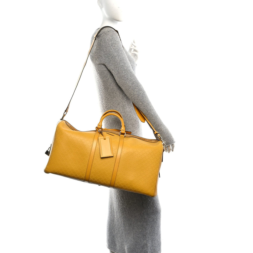 GG Diamante Large Carry On Duffle Yellow